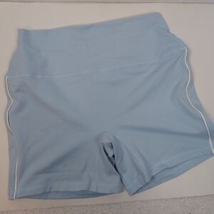 SET Active FormCloud Bike Shorts Women's Size Large Blue White Piping